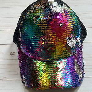 Rainbow Flip Sequin Trucker Hat/Baseball Cap – NWT